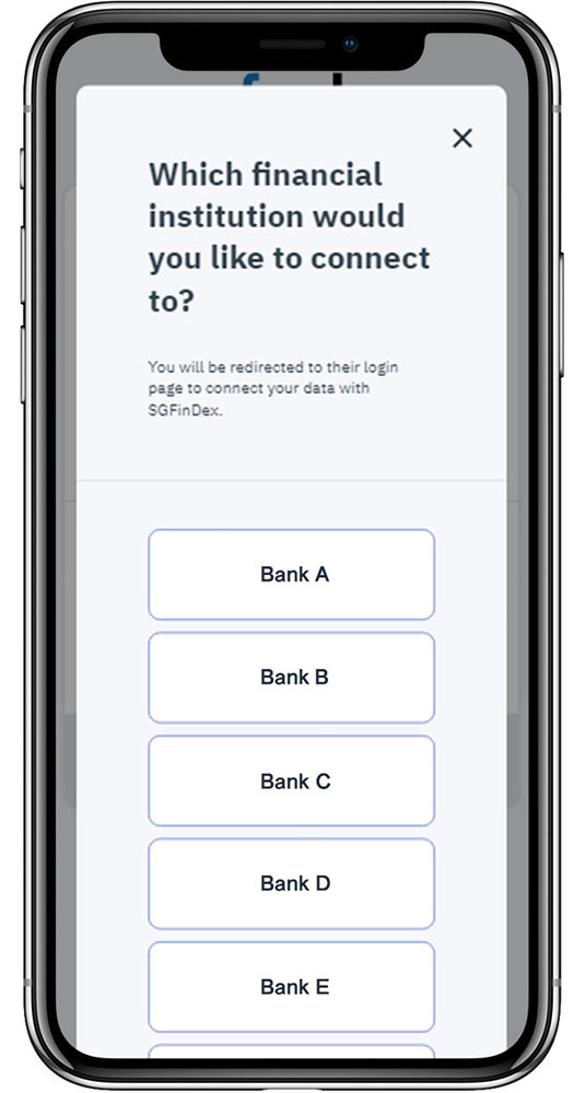 Choose and connect to the selected bank